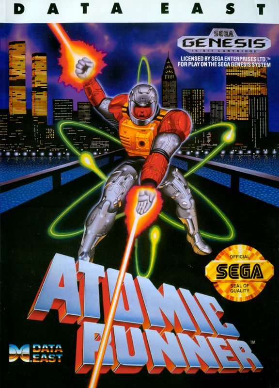 Atomic Runner box art for Sega Mega Drive